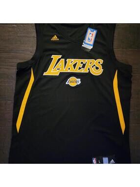 Los Angeles Lakers black Adidas size L jersey. NWT.